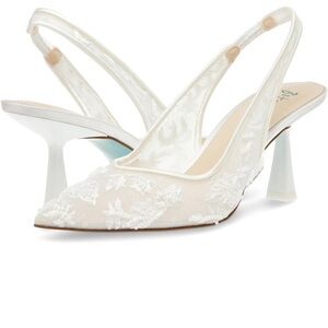 Betsey Johnson Nikki Ivory Slingback Heels *Brand New